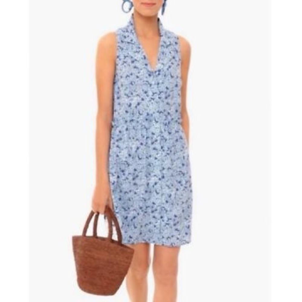 Tuckernuck Royal Shirt Dress Blue Hydrangea XL‎